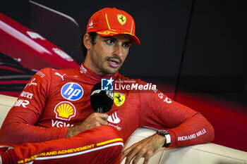 2024-05-25 - SAINZ Carlos (spa), Scuderia Ferrari SF-24, portrait, press conference during the Formula 1 Grand Prix de Monaco 2024, 8th round of the 2024 Formula One World Championship from May 23 to 26, 2024 on the Circuit de Monaco, in Monaco - F1 - MONACO GRAND PRIX 2024 - FORMULA 1 - MOTORS