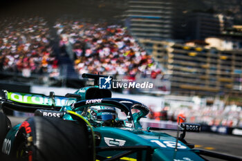 2024-05-25 - 18 STROLL Lance (can), Aston Martin F1 Team AMR24, action during the Formula 1 Grand Prix de Monaco 2024, 8th round of the 2024 Formula One World Championship from May 23 to 26, 2024 on the Circuit de Monaco, in Monaco - F1 - MONACO GRAND PRIX 2024 - FORMULA 1 - MOTORS