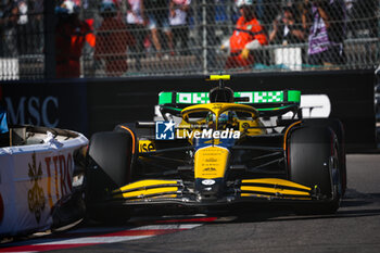 2024-05-25 - 04 NORRIS Lando (gbr), McLaren F1 Team MCL38, action during the Formula 1 Grand Prix de Monaco 2024, 8th round of the 2024 Formula One World Championship from May 23 to 26, 2024 on the Circuit de Monaco, in Monaco - F1 - MONACO GRAND PRIX 2024 - FORMULA 1 - MOTORS