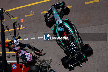 2024-05-25 - 63 RUSSELL George (gbr), Mercedes AMG F1 Team W15, action, pitlane, during the Formula 1 Grand Prix de Monaco 2024, 8th round of the 2024 Formula One World Championship from May 23 to 26, 2024 on the Circuit de Monaco, in Monaco - F1 - MONACO GRAND PRIX 2024 - FORMULA 1 - MOTORS