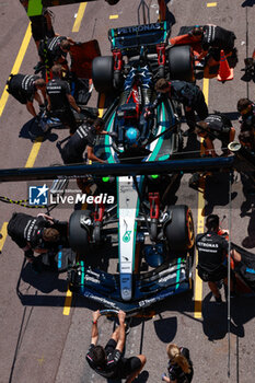 2024-05-25 - 63 RUSSELL George (gbr), Mercedes AMG F1 Team W15, action, pitlane, during the Formula 1 Grand Prix de Monaco 2024, 8th round of the 2024 Formula One World Championship from May 23 to 26, 2024 on the Circuit de Monaco, in Monaco - F1 - MONACO GRAND PRIX 2024 - FORMULA 1 - MOTORS