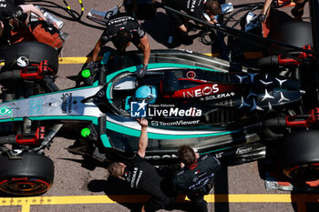 2024-05-25 - RUSSELL George (gbr), Mercedes AMG F1 Team W15,, pitlane, during the Formula 1 Grand Prix de Monaco 2024, 8th round of the 2024 Formula One World Championship from May 23 to 26, 2024 on the Circuit de Monaco, in Monaco - F1 - MONACO GRAND PRIX 2024 - FORMULA 1 - MOTORS