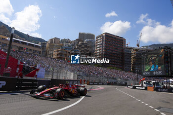 2024-05-25 - 55 SAINZ Carlos (spa), Scuderia Ferrari SF-24, action during the Formula 1 Grand Prix de Monaco 2024, 8th round of the 2024 Formula One World Championship from May 23 to 26, 2024 on the Circuit de Monaco, in Monaco - F1 - MONACO GRAND PRIX 2024 - FORMULA 1 - MOTORS