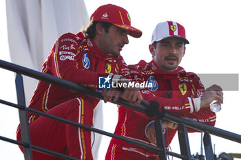 2024-05-25 - LECLERC Charles (mco), Scuderia Ferrari SF-24, portrait and SAINZ Carlos (spa), Scuderia Ferrari SF-24, portrait during the Formula 1 Grand Prix de Monaco 2024, 8th round of the 2024 Formula One World Championship from May 23 to 26, 2024 on the Circuit de Monaco, in Monaco - F1 - MONACO GRAND PRIX 2024 - FORMULA 1 - MOTORS