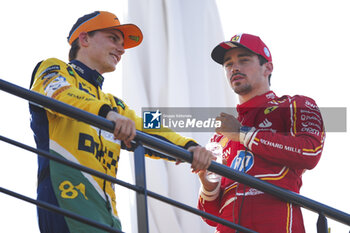 2024-05-25 - LECLERC Charles (mco), Scuderia Ferrari SF-24, portrait and PIASTRI Oscar (aus), McLaren F1 Team MCL38, portrait during the Formula 1 Grand Prix de Monaco 2024, 8th round of the 2024 Formula One World Championship from May 23 to 26, 2024 on the Circuit de Monaco, in Monaco - F1 - MONACO GRAND PRIX 2024 - FORMULA 1 - MOTORS