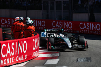 2024-05-25 - 63 RUSSELL George (gbr), Mercedes AMG F1 Team W15, action during the Formula 1 Grand Prix de Monaco 2024, 8th round of the 2024 Formula One World Championship from May 23 to 26, 2024 on the Circuit de Monaco, in Monaco - F1 - MONACO GRAND PRIX 2024 - FORMULA 1 - MOTORS