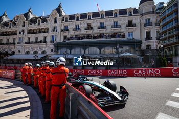 2024-05-25 - 63 RUSSELL George (gbr), Mercedes AMG F1 Team W15, action during the Formula 1 Grand Prix de Monaco 2024, 8th round of the 2024 Formula One World Championship from May 23 to 26, 2024 on the Circuit de Monaco, in Monaco - F1 - MONACO GRAND PRIX 2024 - FORMULA 1 - MOTORS