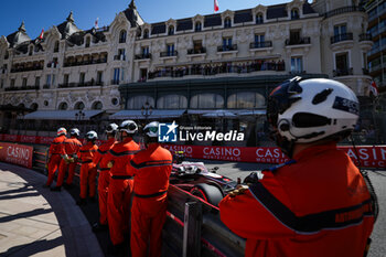 2024-05-25 - 27 HULKENBERG Nico (ger), Haas F1 Team VF-24 Ferrari, action during the Formula 1 Grand Prix de Monaco 2024, 8th round of the 2024 Formula One World Championship from May 23 to 26, 2024 on the Circuit de Monaco, in Monaco - F1 - MONACO GRAND PRIX 2024 - FORMULA 1 - MOTORS