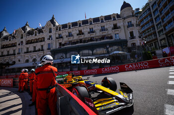 2024-05-25 - 81 PIASTRI Oscar (aus), McLaren F1 Team MCL38, action during the Formula 1 Grand Prix de Monaco 2024, 8th round of the 2024 Formula One World Championship from May 23 to 26, 2024 on the Circuit de Monaco, in Monaco - F1 - MONACO GRAND PRIX 2024 - FORMULA 1 - MOTORS