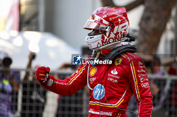 2024-05-26 - LECLERC Charles (mco), Scuderia Ferrari SF-24, portrait, celebrate his win during the Formula 1 Grand Prix de Monaco 2024, 8th round of the 2024 Formula One World Championship from May 23 to 26, 2024 on the Circuit de Monaco, in Monaco - F1 - MONACO GRAND PRIX 2024 - FORMULA 1 - MOTORS