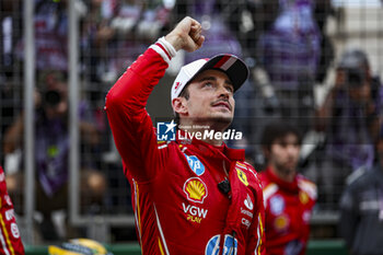 2024-05-26 - LECLERC Charles (mco), Scuderia Ferrari SF-24, portrait, celebrate his win during the Formula 1 Grand Prix de Monaco 2024, 8th round of the 2024 Formula One World Championship from May 23 to 26, 2024 on the Circuit de Monaco, in Monaco - F1 - MONACO GRAND PRIX 2024 - FORMULA 1 - MOTORS