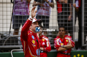 2024-05-26 - LECLERC Charles (mco), Scuderia Ferrari SF-24, portrait, celebrate his win during the Formula 1 Grand Prix de Monaco 2024, 8th round of the 2024 Formula One World Championship from May 23 to 26, 2024 on the Circuit de Monaco, in Monaco - F1 - MONACO GRAND PRIX 2024 - FORMULA 1 - MOTORS