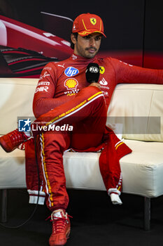 2024-05-26 - SAINZ Carlos (spa), Scuderia Ferrari SF-24, portrait, press conference during the Formula 1 Grand Prix de Monaco 2024, 8th round of the 2024 Formula One World Championship from May 23 to 26, 2024 on the Circuit de Monaco, in Monaco - F1 - MONACO GRAND PRIX 2024 - FORMULA 1 - MOTORS