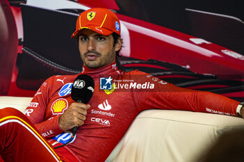 2024-05-26 - SAINZ Carlos (spa), Scuderia Ferrari SF-24, portrait, press conference during the Formula 1 Grand Prix de Monaco 2024, 8th round of the 2024 Formula One World Championship from May 23 to 26, 2024 on the Circuit de Monaco, in Monaco - F1 - MONACO GRAND PRIX 2024 - FORMULA 1 - MOTORS