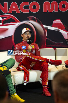 2024-05-26 - LECLERC Charles (mco), Scuderia Ferrari SF-24, portrait press conference during the Formula 1 Grand Prix de Monaco 2024, 8th round of the 2024 Formula One World Championship from May 23 to 26, 2024 on the Circuit de Monaco, in Monaco - F1 - MONACO GRAND PRIX 2024 - FORMULA 1 - MOTORS