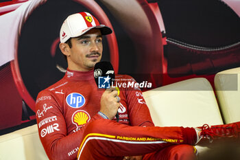 2024-05-26 - LECLERC Charles (mco), Scuderia Ferrari SF-24, portrait press conference during the Formula 1 Grand Prix de Monaco 2024, 8th round of the 2024 Formula One World Championship from May 23 to 26, 2024 on the Circuit de Monaco, in Monaco - F1 - MONACO GRAND PRIX 2024 - FORMULA 1 - MOTORS