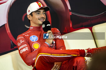 2024-05-26 - LECLERC Charles (mco), Scuderia Ferrari SF-24, portrait press conference during the Formula 1 Grand Prix de Monaco 2024, 8th round of the 2024 Formula One World Championship from May 23 to 26, 2024 on the Circuit de Monaco, in Monaco - F1 - MONACO GRAND PRIX 2024 - FORMULA 1 - MOTORS