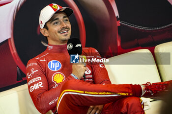 2024-05-26 - LECLERC Charles (mco), Scuderia Ferrari SF-24, portrait press conference during the Formula 1 Grand Prix de Monaco 2024, 8th round of the 2024 Formula One World Championship from May 23 to 26, 2024 on the Circuit de Monaco, in Monaco - F1 - MONACO GRAND PRIX 2024 - FORMULA 1 - MOTORS