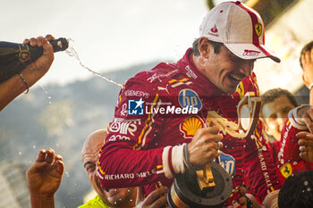 2024-05-26 - Scuderia Ferrari, team celebration, LECLERC Charles (mco), Scuderia Ferrari SF-24, portrait, victory during the Formula 1 Grand Prix de Monaco 2024, 8th round of the 2024 Formula One World Championship from May 23 to 26, 2024 on the Circuit de Monaco, in Monaco - F1 - MONACO GRAND PRIX 2024 - FORMULA 1 - MOTORS