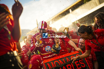 2024-05-26 - Scuderia Ferrari, team celebration, LECLERC Charles (mco), Scuderia Ferrari SF-24, portrait, victory during the Formula 1 Grand Prix de Monaco 2024, 8th round of the 2024 Formula One World Championship from May 23 to 26, 2024 on the Circuit de Monaco, in Monaco - F1 - MONACO GRAND PRIX 2024 - FORMULA 1 - MOTORS