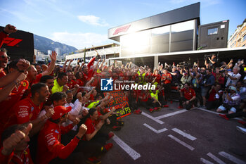 2024-05-26 - Scuderia Ferrari, team celebration, LECLERC Charles (mco), Scuderia Ferrari SF-24, portrait, victory during the Formula 1 Grand Prix de Monaco 2024, 8th round of the 2024 Formula One World Championship from May 23 to 26, 2024 on the Circuit de Monaco, in Monaco - F1 - MONACO GRAND PRIX 2024 - FORMULA 1 - MOTORS