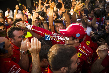 2024-05-26 - Scuderia Ferrari, team celebration, LECLERC Charles (mco), Scuderia Ferrari SF-24, portrait, victory during the Formula 1 Grand Prix de Monaco 2024, 8th round of the 2024 Formula One World Championship from May 23 to 26, 2024 on the Circuit de Monaco, in Monaco - F1 - MONACO GRAND PRIX 2024 - FORMULA 1 - MOTORS