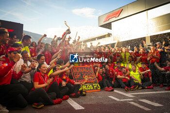 2024-05-26 - Scuderia Ferrari, team celebration, LECLERC Charles (mco), Scuderia Ferrari SF-24, portrait, victory during the Formula 1 Grand Prix de Monaco 2024, 8th round of the 2024 Formula One World Championship from May 23 to 26, 2024 on the Circuit de Monaco, in Monaco - F1 - MONACO GRAND PRIX 2024 - FORMULA 1 - MOTORS