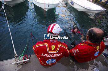 2024-05-26 - Scuderia Ferrari, team celebration, LECLERC Charles (mco), Scuderia Ferrari SF-24, portrait, victory VASSEUR Frédéric (fra), Team Principal & General Manager of the Scuderia Ferrari, portrait during the Formula 1 Grand Prix de Monaco 2024, 8th round of the 2024 Formula One World Championship from May 23 to 26, 2024 on the Circuit de Monaco, in Monaco - F1 - MONACO GRAND PRIX 2024 - FORMULA 1 - MOTORS