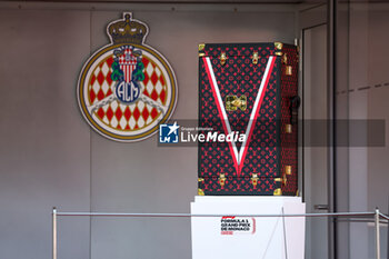 2024-05-26 - The Louis Vuitton case on the podium during the Formula 1 Grand Prix de Monaco 2024, 8th round of the 2024 Formula One World Championship from May 23 to 26, 2024 on the Circuit de Monaco, in Monaco - F1 - MONACO GRAND PRIX 2024 - FORMULA 1 - MOTORS