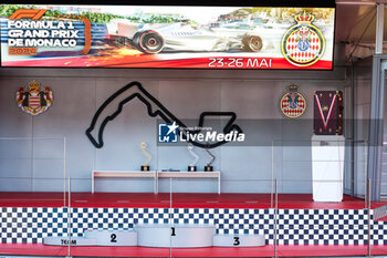 2024-05-26 - The Louis Vuitton case on the podium during the Formula 1 Grand Prix de Monaco 2024, 8th round of the 2024 Formula One World Championship from May 23 to 26, 2024 on the Circuit de Monaco, in Monaco - F1 - MONACO GRAND PRIX 2024 - FORMULA 1 - MOTORS