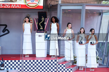 2024-05-26 - The Louis Vuitton case on the podium during the Formula 1 Grand Prix de Monaco 2024, 8th round of the 2024 Formula One World Championship from May 23 to 26, 2024 on the Circuit de Monaco, in Monaco - F1 - MONACO GRAND PRIX 2024 - FORMULA 1 - MOTORS