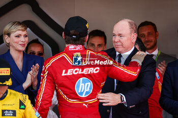 2024-05-26 - LECLERC Charles (mco), Scuderia Ferrari SF-24, Prince Albert II is the Sovereign of the Principality of Monaco and the head of the Princely House of Grimaldi, during the Formula 1 Grand Prix de Monaco 2024, 8th round of the 2024 Formula One World Championship from May 23 to 26, 2024 on the Circuit de Monaco, in Monaco - F1 - MONACO GRAND PRIX 2024 - FORMULA 1 - MOTORS