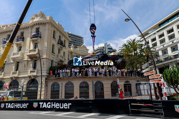 2024-05-26 - PEREZ Sergio (mex), Red Bull Racing RB20, crash, accident, during the Formula 1 Grand Prix de Monaco 2024, 8th round of the 2024 Formula One World Championship from May 23 to 26, 2024 on the Circuit de Monaco, in Monaco - F1 - MONACO GRAND PRIX 2024 - FORMULA 1 - MOTORS