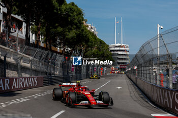 2024-05-26 - 55 SAINZ Carlos (spa), Scuderia Ferrari SF-24, action during the Formula 1 Grand Prix de Monaco 2024, 8th round of the 2024 Formula One World Championship from May 23 to 26, 2024 on the Circuit de Monaco, in Monaco - F1 - MONACO GRAND PRIX 2024 - FORMULA 1 - MOTORS