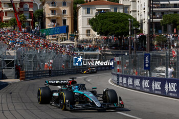 2024-05-26 - 63 RUSSELL George (gbr), Mercedes AMG F1 Team W15, action during the Formula 1 Grand Prix de Monaco 2024, 8th round of the 2024 Formula One World Championship from May 23 to 26, 2024 on the Circuit de Monaco, in Monaco - F1 - MONACO GRAND PRIX 2024 - FORMULA 1 - MOTORS