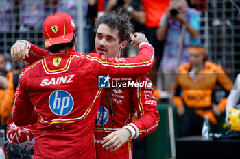 2024-05-26 - LECLERC Charles (mco), Scuderia Ferrari SF-24 and SAINZ Carlos (spa), Scuderia Ferrari SF-24, portrait during the Formula 1 Grand Prix de Monaco 2024, 8th round of the 2024 Formula One World Championship from May 23 to 26, 2024 on the Circuit de Monaco, in Monaco - F1 - MONACO GRAND PRIX 2024 - FORMULA 1 - MOTORS