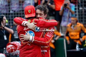 2024-05-26 - LECLERC Charles (mco), Scuderia Ferrari SF-24 and SAINZ Carlos (spa), Scuderia Ferrari SF-24, portrait during the Formula 1 Grand Prix de Monaco 2024, 8th round of the 2024 Formula One World Championship from May 23 to 26, 2024 on the Circuit de Monaco, in Monaco - F1 - MONACO GRAND PRIX 2024 - FORMULA 1 - MOTORS