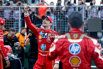 2024-05-26 - LECLERC Charles (mco), Scuderia Ferrari SF-24, portrait, celebrate his win during the Formula 1 Grand Prix de Monaco 2024, 8th round of the 2024 Formula One World Championship from May 23 to 26, 2024 on the Circuit de Monaco, in Monaco - F1 - MONACO GRAND PRIX 2024 - FORMULA 1 - MOTORS