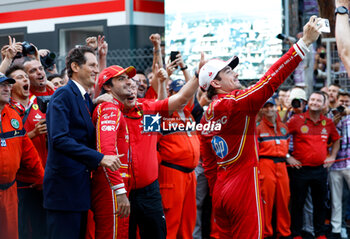 2024-05-26 - LECLERC Charles (mco), Scuderia Ferrari SF-24, SAINZ Carlos (spa), Scuderia Ferrari SF-24, VASSEUR Frédéric (fra), Team Principal & General Manager of the Scuderia Ferrari and ELKANN John (ita), Ferrari President, portrait during the Formula 1 Grand Prix de Monaco 2024, 8th round of the 2024 Formula One World Championship from May 23 to 26, 2024 on the Circuit de Monaco, in Monaco - F1 - MONACO GRAND PRIX 2024 - FORMULA 1 - MOTORS