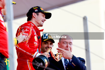 2024-05-26 - LECLERC Charles (mco), Scuderia Ferrari SF-24 and Albert II Grimaldi Prince of Monaco on podium with prince podium during the Formula 1 Grand Prix de Monaco 2024, 8th round of the 2024 Formula One World Championship from May 23 to 26, 2024 on the Circuit de Monaco, in Monaco - F1 - MONACO GRAND PRIX 2024 - FORMULA 1 - MOTORS