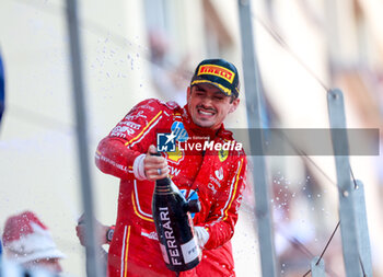 2024-05-26 - LECLERC Charles (mco), Scuderia Ferrari SF-24, portrait, podium during the Formula 1 Grand Prix de Monaco 2024, 8th round of the 2024 Formula One World Championship from May 23 to 26, 2024 on the Circuit de Monaco, in Monaco - F1 - MONACO GRAND PRIX 2024 - FORMULA 1 - MOTORS