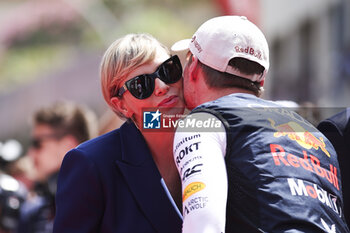 2024-05-26 - Princess of Monaco Charlène Lynette and VERSTAPPEN Max (ned), Red Bull Racing RB20, portrait during the Formula 1 Grand Prix de Monaco 2024, 8th round of the 2024 Formula One World Championship from May 23 to 26, 2024 on the Circuit de Monaco, in Monaco - F1 - MONACO GRAND PRIX 2024 - FORMULA 1 - MOTORS