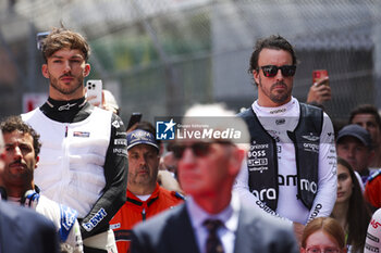 2024-05-26 - ALONSO Fernando (spa), Aston Martin F1 Team AMR24, portrait and GASLY Pierre (fra), Alpine F1 Team A524, portrait during the Formula 1 Grand Prix de Monaco 2024, 8th round of the 2024 Formula One World Championship from May 23 to 26, 2024 on the Circuit de Monaco, in Monaco - F1 - MONACO GRAND PRIX 2024 - FORMULA 1 - MOTORS