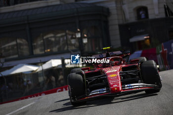 2024-05-26 - 55 SAINZ Carlos (spa), Scuderia Ferrari SF-24, action during the Formula 1 Grand Prix de Monaco 2024, 8th round of the 2024 Formula One World Championship from May 23 to 26, 2024 on the Circuit de Monaco, in Monaco - F1 - MONACO GRAND PRIX 2024 - FORMULA 1 - MOTORS