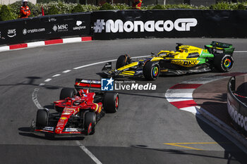 2024-05-26 - 16 LECLERC Charles (mco), Scuderia Ferrari SF-24, action and 04 NORRIS Lando (gbr), McLaren F1 Team MCL38, action during the Formula 1 Grand Prix de Monaco 2024, 8th round of the 2024 Formula One World Championship from May 23 to 26, 2024 on the Circuit de Monaco, in Monaco - F1 - MONACO GRAND PRIX 2024 - FORMULA 1 - MOTORS