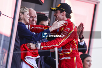 2024-05-26 - LECLERC Charles (mco), Scuderia Ferrari SF-24, portrait and Princess of Monaco Charlène Lynette during the Formula 1 Grand Prix de Monaco 2024, 8th round of the 2024 Formula One World Championship from May 23 to 26, 2024 on the Circuit de Monaco, in Monaco - F1 - MONACO GRAND PRIX 2024 - FORMULA 1 - MOTORS