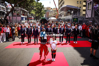 2024-05-26 - LECLERC Charles (mco), Scuderia Ferrari SF-24, portrait during the national anthem on the starting grid during the Formula 1 Grand Prix de Monaco 2024, 8th round of the 2024 Formula One World Championship from May 23 to 26, 2024 on the Circuit de Monaco, in Monaco - F1 - MONACO GRAND PRIX 2024 - FORMULA 1 - MOTORS