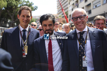 2024-05-26 - ELKANN John (ita), Ferrari President, portrait and BEN SULAYEM Mohammed (uae), President of the FIA, portrait and DOMENICALI Stefano (ita), Chairman and CEO Formula One Group FOG, portrait during the Formula 1 Grand Prix de Monaco 2024, 8th round of the 2024 Formula One World Championship from May 23 to 26, 2024 on the Circuit de Monaco, in Monaco - F1 - MONACO GRAND PRIX 2024 - FORMULA 1 - MOTORS