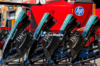 2024-06-05 - Mercedes-AMG Petronas F1 Team nosecones and front wings in PitLane - 
during Formula 1 Aws Grand Prix du Canada 2024, Montreal, Quebec, Canada, from Jun 6th to 9th - Rounfd 9 of 24 of 2024 F1 World Championship - FORMULA 1 AWS GRAND PRIX DU CANADA 2024 - FORMULA 1 - MOTORS