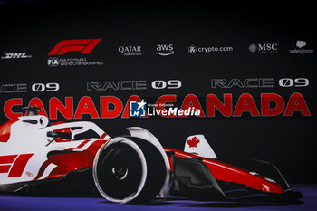 2024-06-06 - Press conference decoration during the Formula 1 AWS Grand Prix du Canada 2024, 9th round of the 2024 Formula One World Championship from June 07 to 09, 2024 on the Circuit Gilles Villeneuve, in Montréal, Canada - F1 - CANADIAN GRAND PRIX 2024 - FORMULA 1 - MOTORS